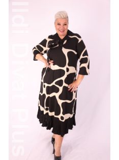 Darkwin Fekete-Beige Mintás Lina Ruha