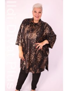 Darkwin Fekete-Bronz Mintás Geran Tunika