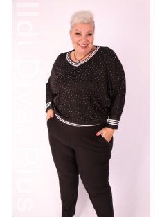 Darkwin Fekete-Ezüst Köves Bella Felső