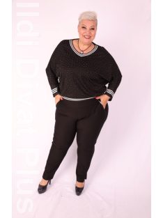 Darkwin Fekete-Ezüst Köves Bella Felső