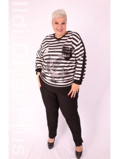 Darkwin Fehér-Fekete Csíkos Milli Felső