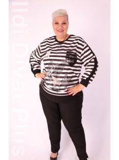Darkwin Fehér-Fekete Csíkos Milli Felső