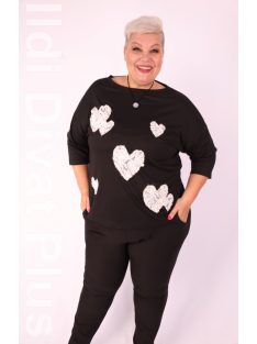 Darkwin Fekete-Fehér Love Tunika