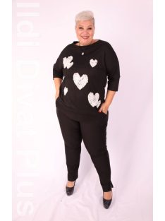 Darkwin Fekete-Fehér Love Tunika