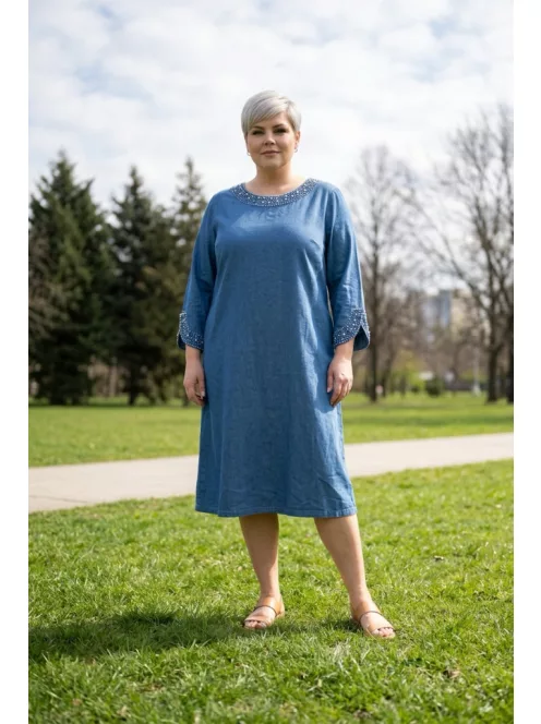 Darkwin Világoskék Jolinna Farmerruha