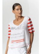 Elisa Cavaletti Fehér-Piros Tacsika Blúz