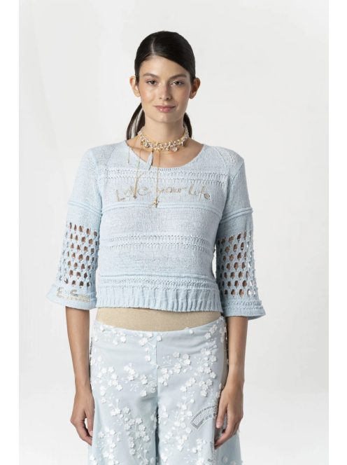 Elisa Cavaletti Kék Horgolt Lover Felső
