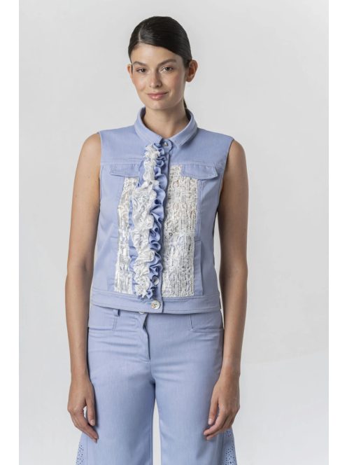 Elisa Cavaletti Kék-Fehér Rena Mellény