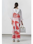 Elisa Cavaletti Fehér-Piros Zsorzsett Blúz