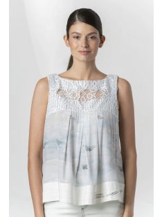 Elisa Cavaletti  Égkék Csipke Mintás Felső