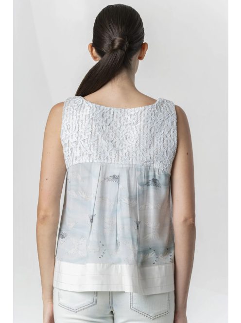 Elisa Cavaletti  Égkék Csipke Mintás Felső