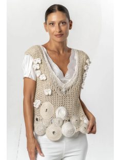 Elisa Cavaletti Arany Lurex Horgolt Felső