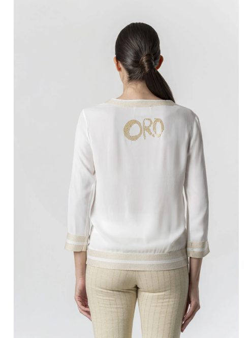 Elisa Cavaletti Fehér-Arany Köves Blúz