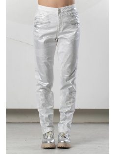 Elisa Cavaletti Ezüst Laminált Farmernadrág