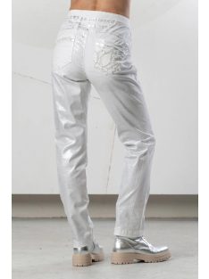 Elisa Cavaletti Ezüst Laminált Farmernadrág