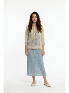 Elisa Cavaletti Ekrü-Kék Lurex Pulóver