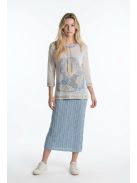 Elisa Cavaletti Ekrü-Kék Lurex Pulóver