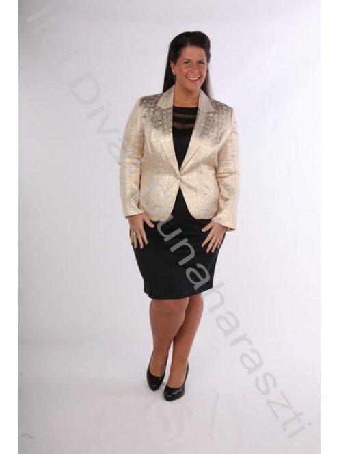 Edina arany anyagában mintás blézer-46