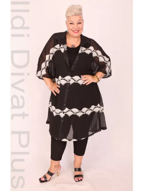 Darkwin Fekete Hímzett Blúztunika