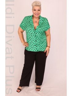 Kokart Zöld-Fekete Mintás Blúz