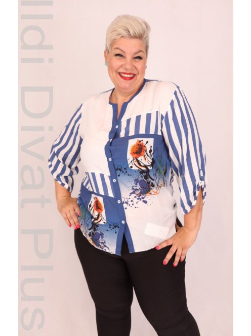 Grandi Kék-Fehér Csíkos Blúz