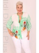 Grandi Zöld-Fehér Csíkos Blúz