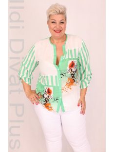 Grandi Zöld-Fehér Csíkos Blúz