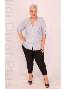 Grandi Kék-Fehér Csíkos Zsebes Blúz