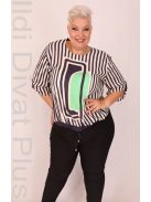 Grandi Kék-Csíkos Zöld Mintás Ing