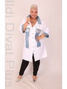 La Velina Fehér-Farmer Betétes Köves Ingtunika