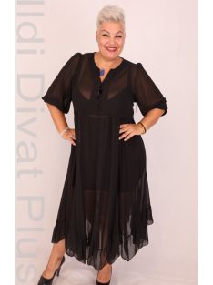 Darkwin Fekete Fodros Kétrészes Ruha