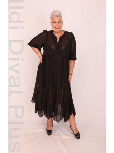 Darkwin Fekete Fodros Kétrészes Ruha