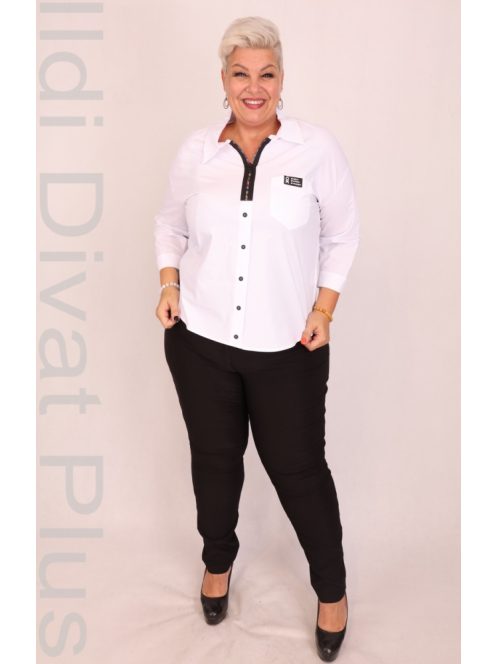 Kokart Fehér-Fekete Zippes Nyakú Ing