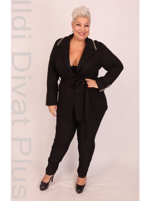 Darkwin Fekete Arany Láncos Kardigán