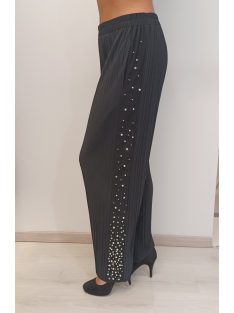 Darkwin Fekete Gyöngyös Rakott Nadrág