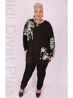 Sinyora Merlot Szürke Mintás Tunika-2