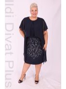 Hesba Kék Köves Fodros Muszlinos Ruha