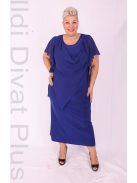 Hesba Királykék Muszlinos Maxi Ruha