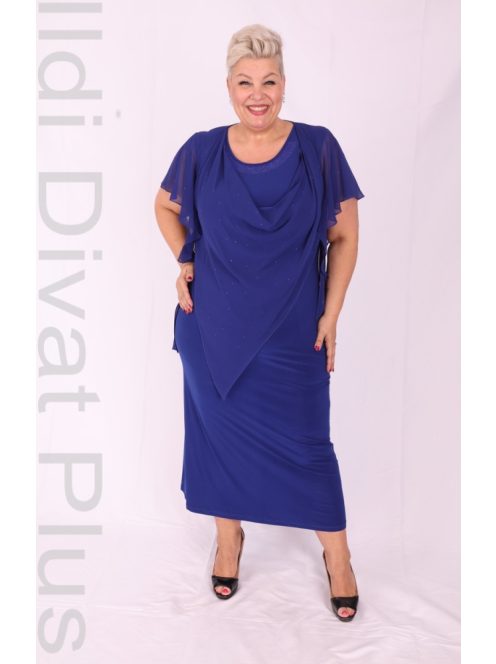 Hesba Királykék Muszlinos Maxi Ruha