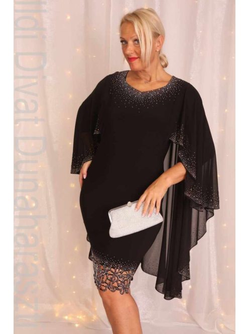 Halisdogán Fekete-Köves Csipkés Ruha