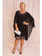 Halisdogán Fekete-Köves Csipkés Ruha