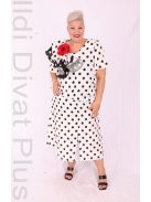 Mix Gala Fehér-Fekete Pöttyös Ruha