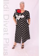 Mix Gala Fekete-Fehér Pöttyös Ruha