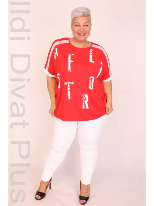 Darkwin Piros Köves Háló Betétes Felső