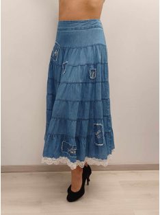 Kapris Fodros Maxi Farmerszoknya