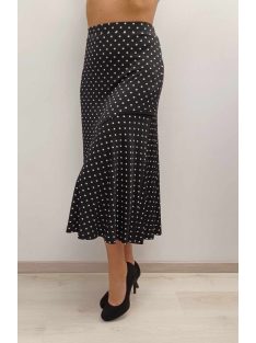 Lyon Fekete-Fehér Pöttyös Midi Szoknya