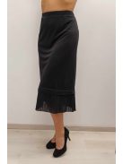 Lyon Fekete-Fodros Midi Szoknya
