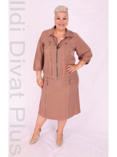 ViaVia Barna Köves Zippes Kabátkás Szoknyás Szett