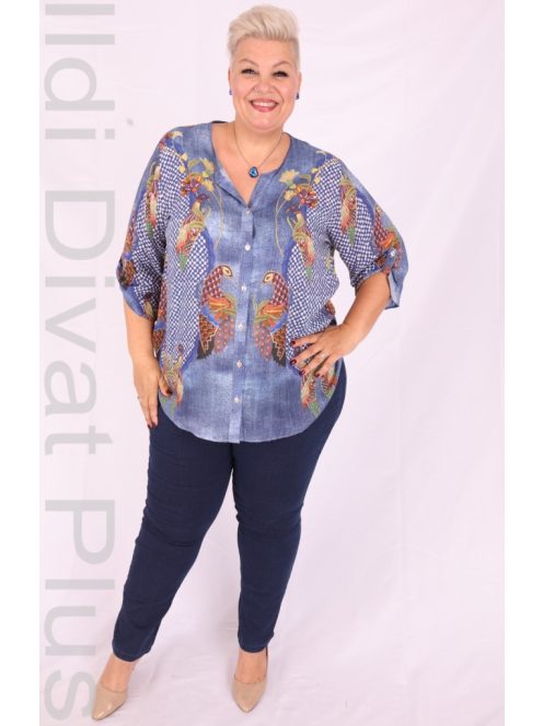 Grandi Kék-Páva Mintás Ing