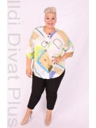 Grandi Barna-Kék Mintás Gombos Kerek Nyakú Ing